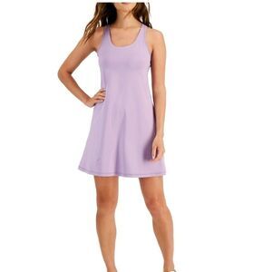 ID Ideology Women Purple Sleeveless Solid Performance Athletic Dress …